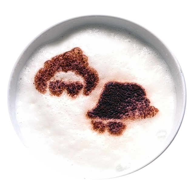 Kaffee-Schablone „Blues Brothers“