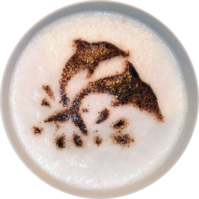 Kaffee-Schablone „Delphine“